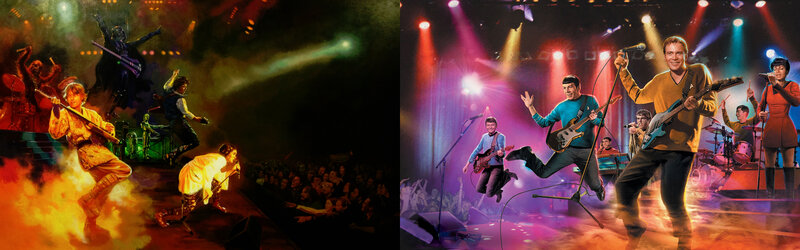 Star Trek and Star Wars band art