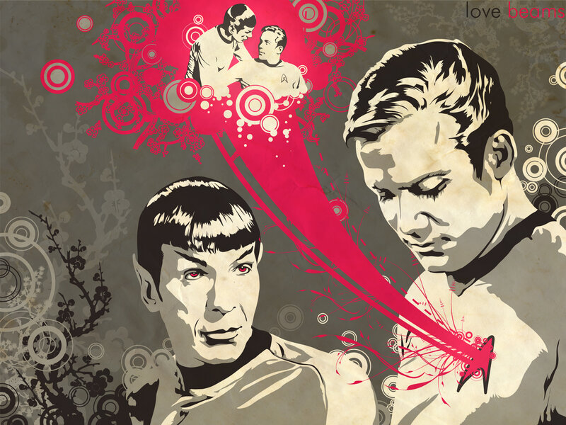 Star Trek art with love beams