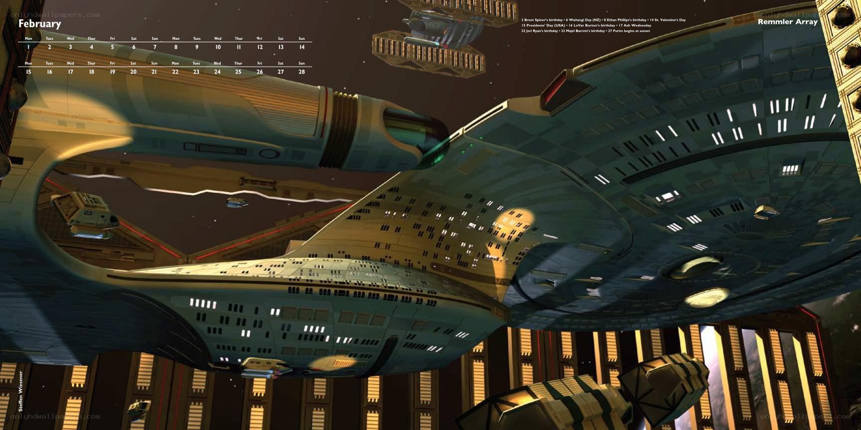 Star Trek calendar page