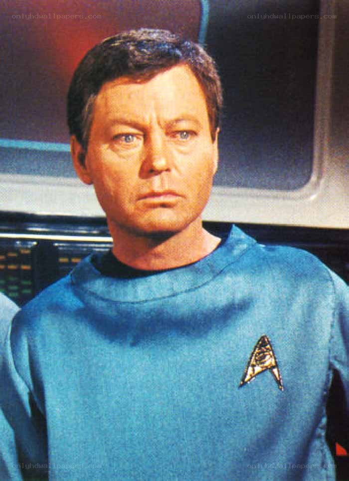 Star Trek character in blue uniform