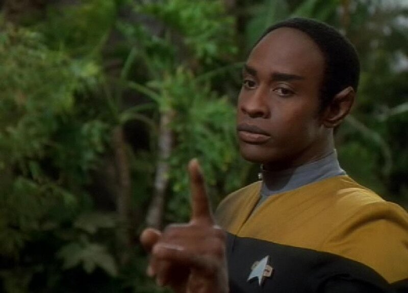 Star Trek character in jungle