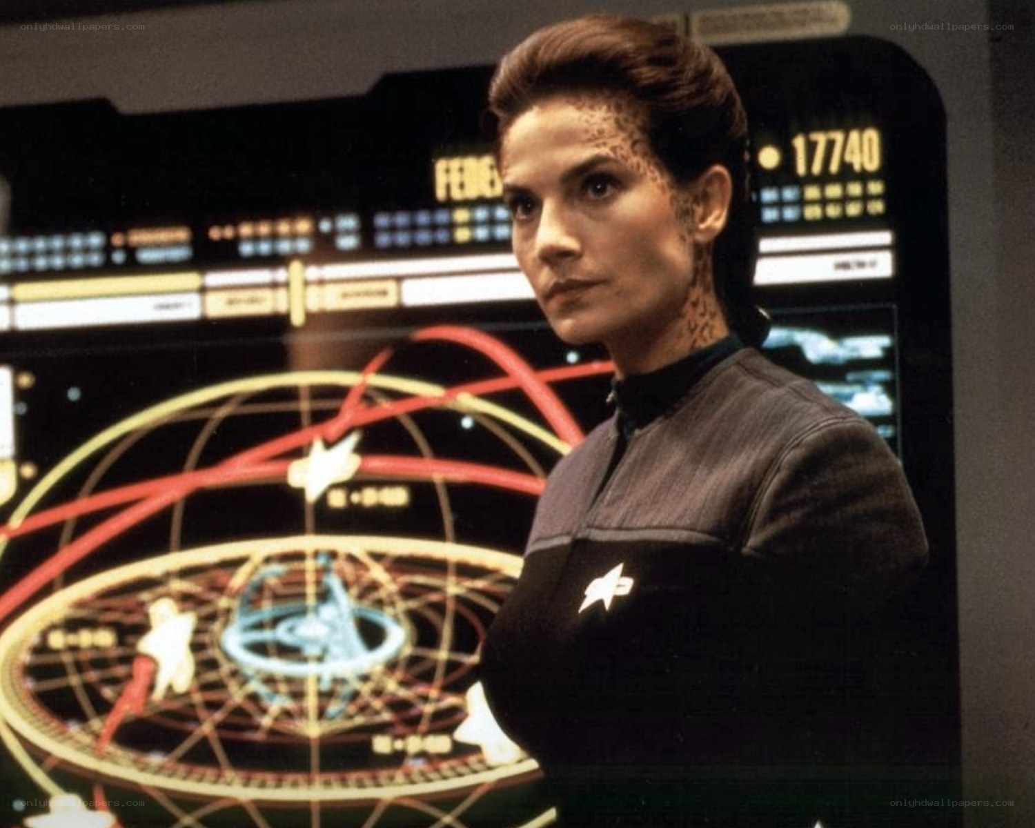 Star Trek character on bridge