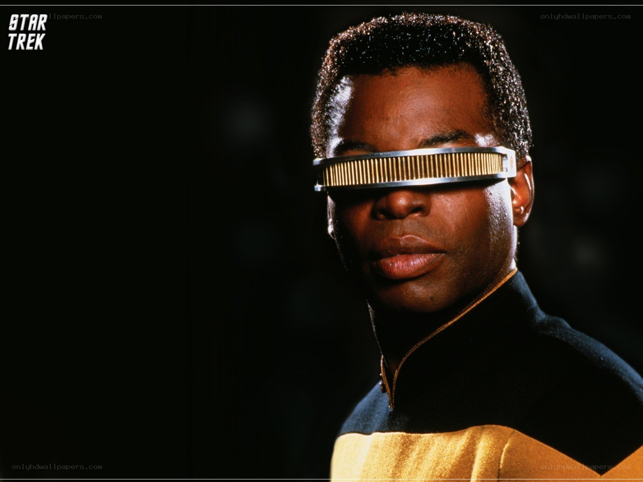 Star Trek character with visor