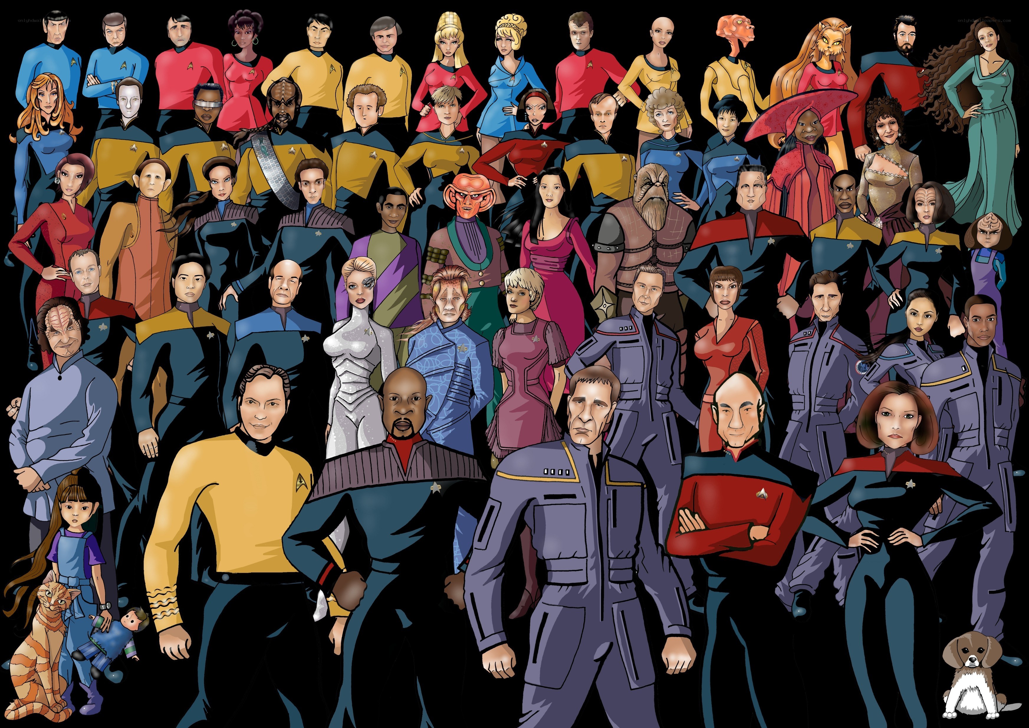 Star Trek characters collage
