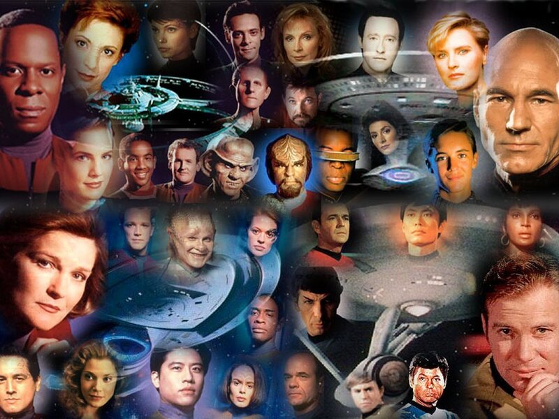 Star Trek characters collage