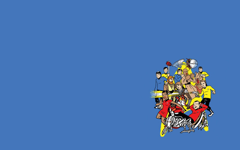 Star Trek characters collage