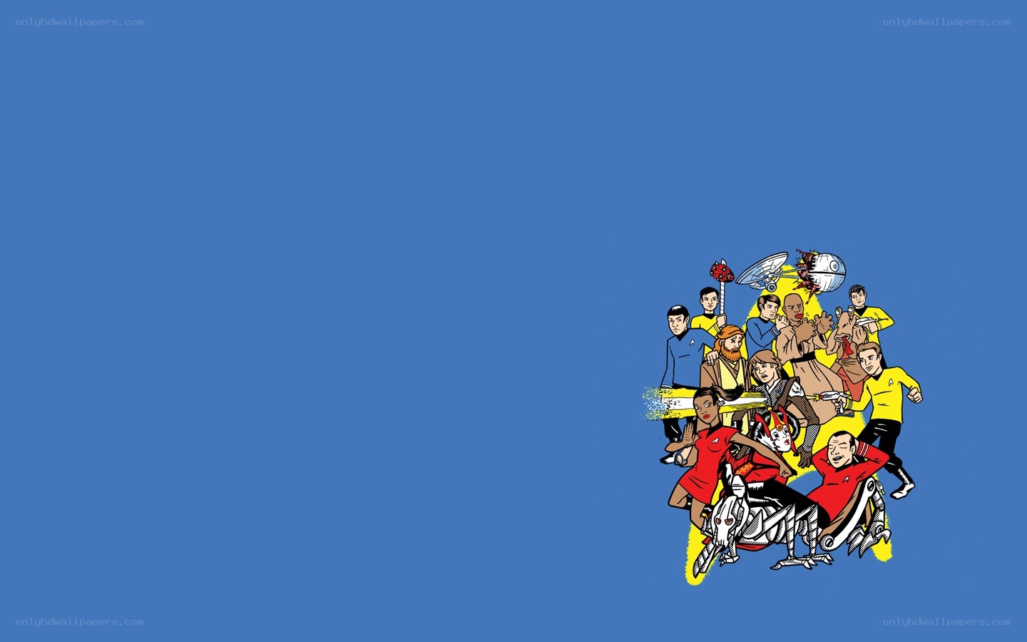 Star Trek characters collage