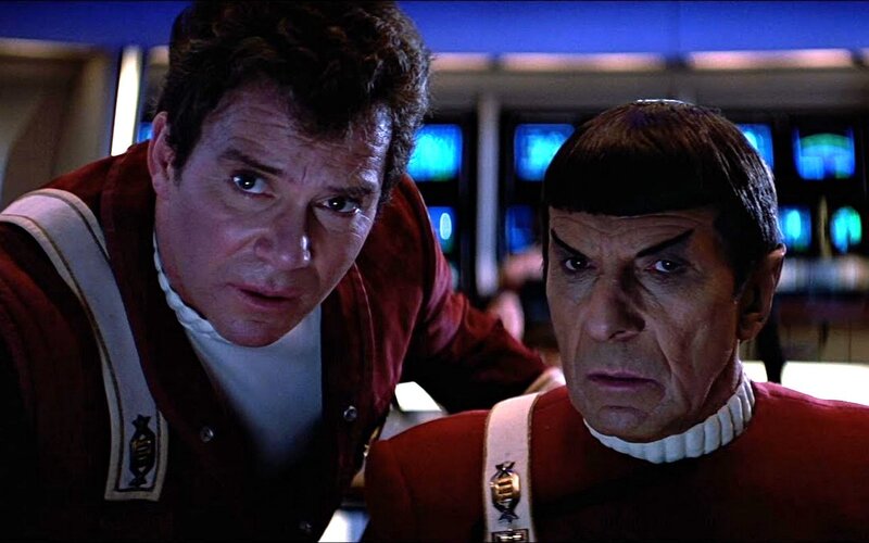Star Trek characters in a tense moment
