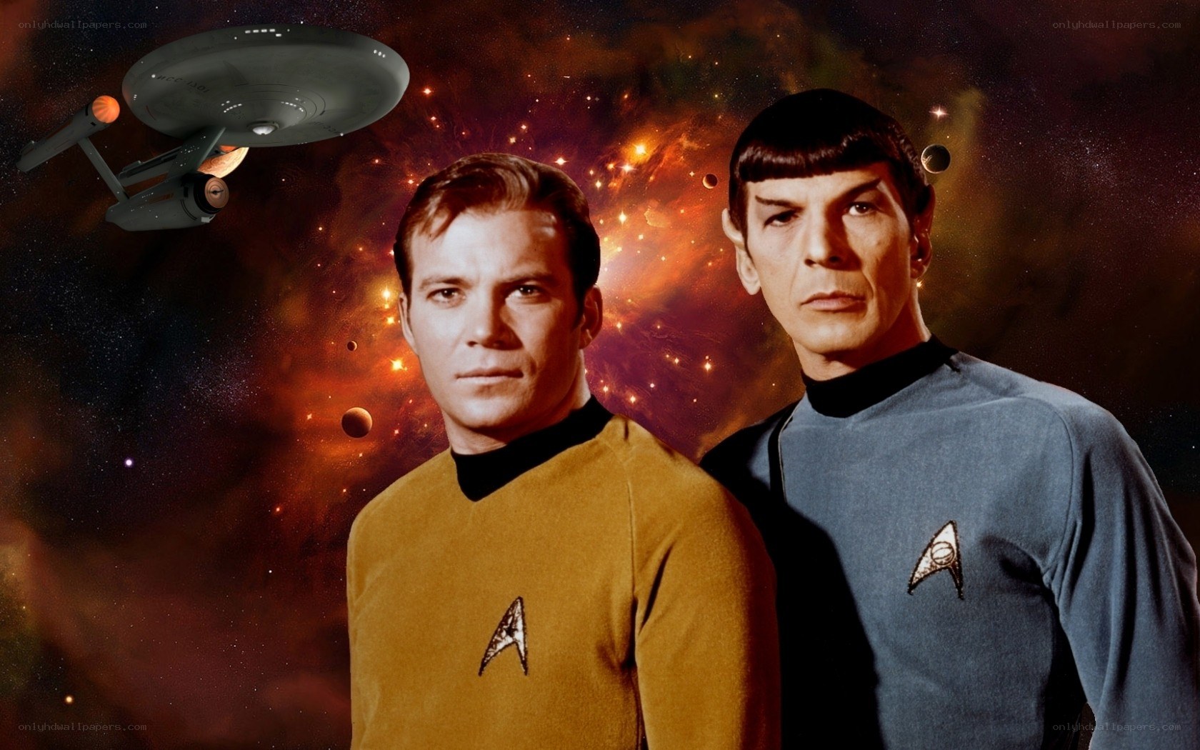 Star Trek characters in space