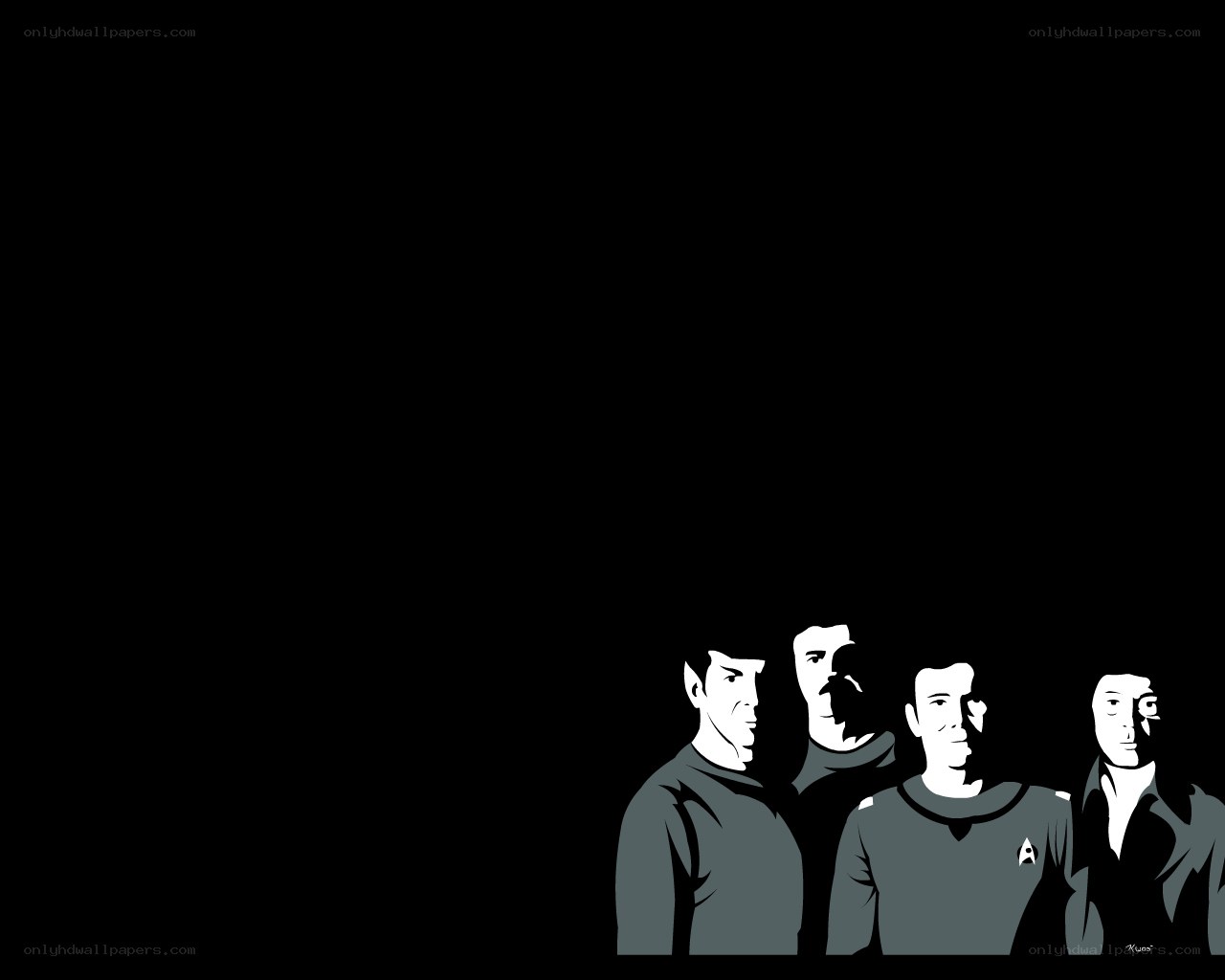 Star Trek crew illustration