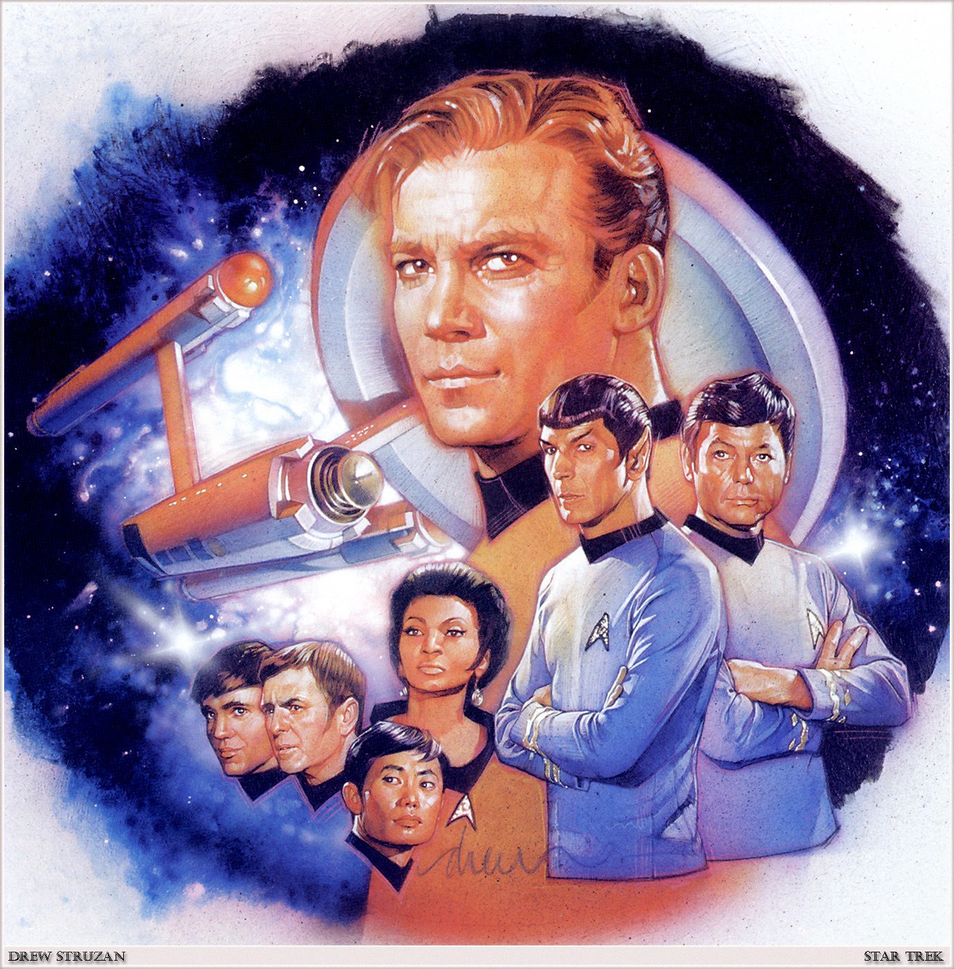 Star Trek crew illustration