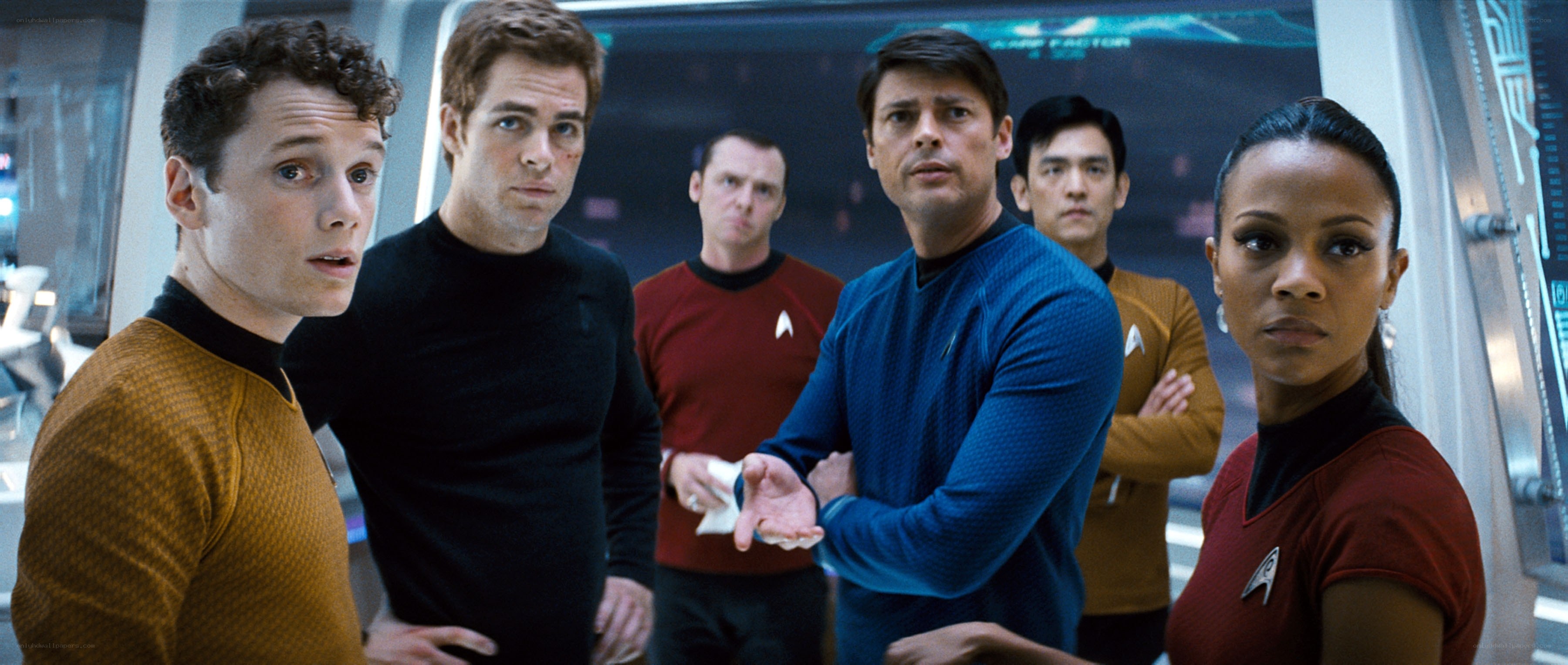 Star Trek crew in a spaceship