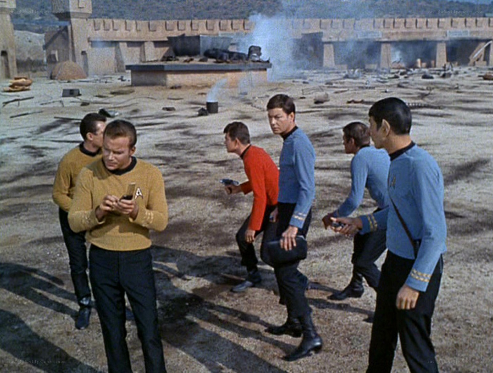 Star Trek crew in action