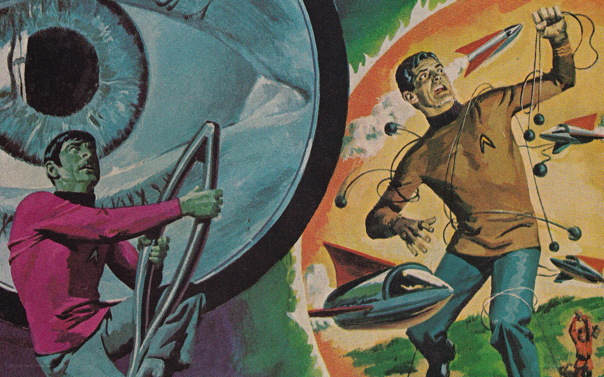 Star Trek crew in action