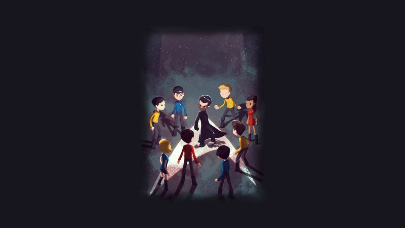Star Trek Crew in Circle