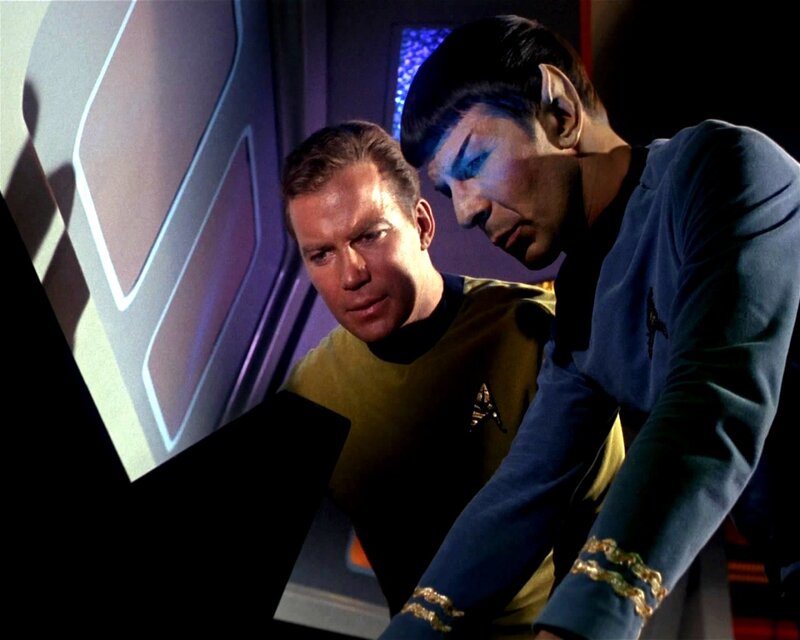 Star Trek crew in command