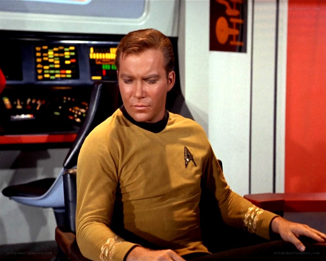 Star Trek crew member on bridge