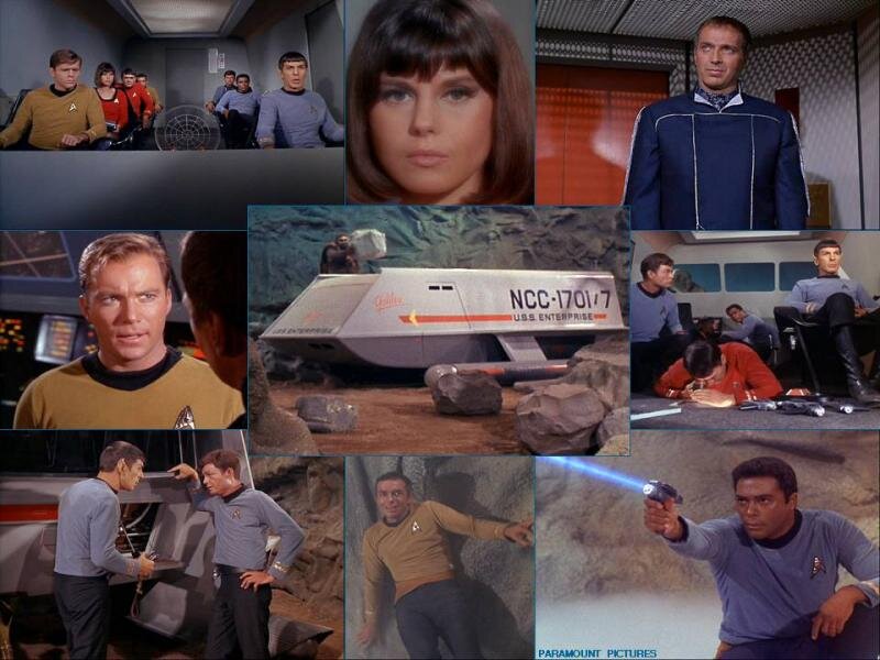 Star Trek Crew Members — Blue, Dramatic, Photograph, Spaceship, Phaser