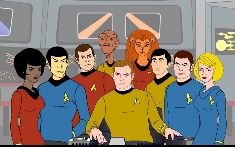 Star Trek Crew Members — Blue, Serious, Animation