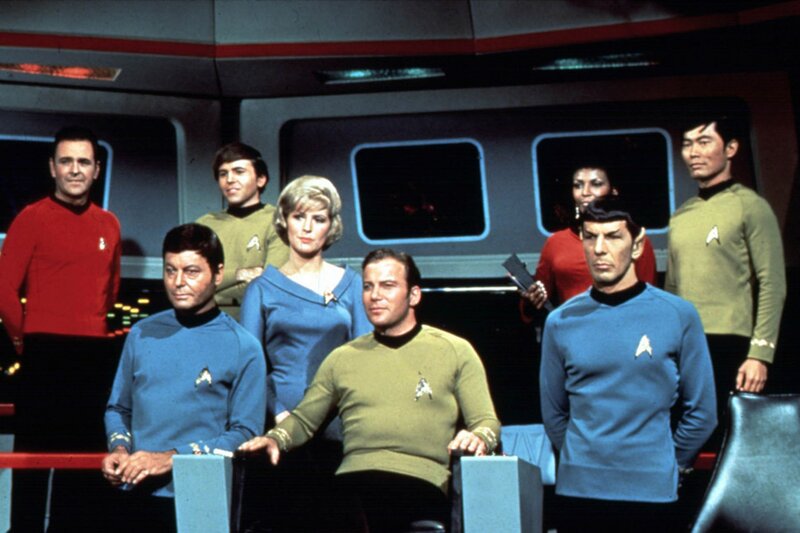 Star Trek Crew Members — Blue, Serious, Photograph