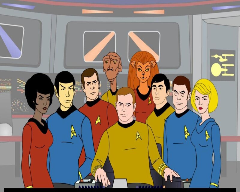 Star Trek Crew Members — Blue, Serious