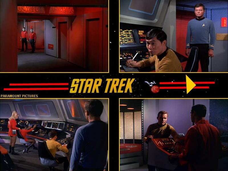 Star Trek Crew Members — Red, Dramatic, Photograph, Control Room