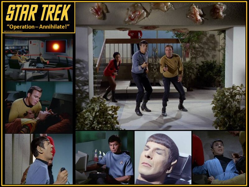 Star Trek Crew Members — Yellow, Dramatic, Photograph, Crew Uniforms, Phaser Guns