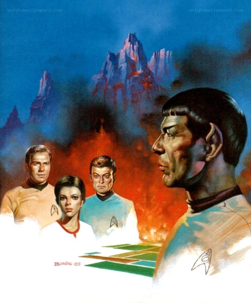 Star Trek crew on alien planet