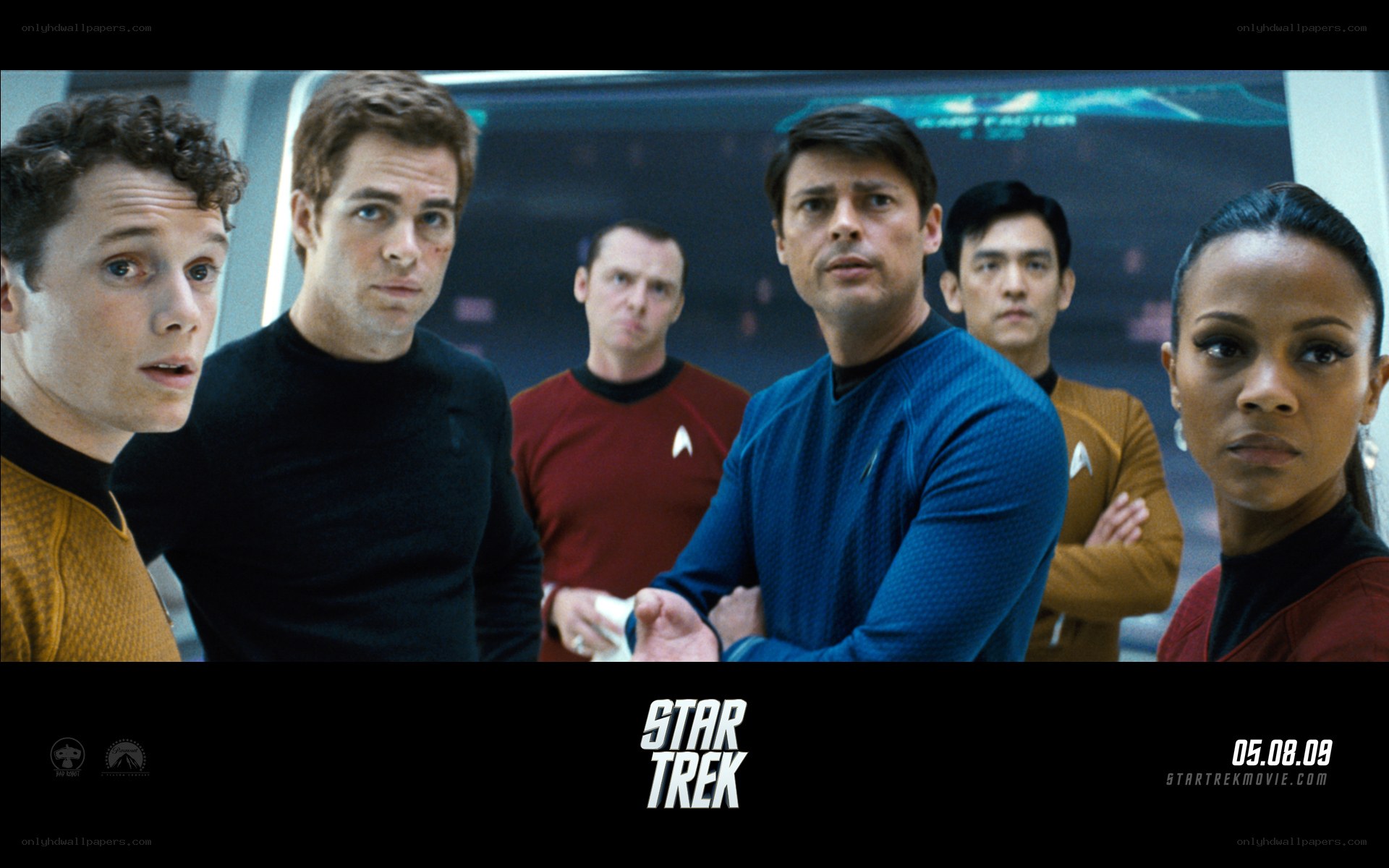 Star Trek crew on bridge