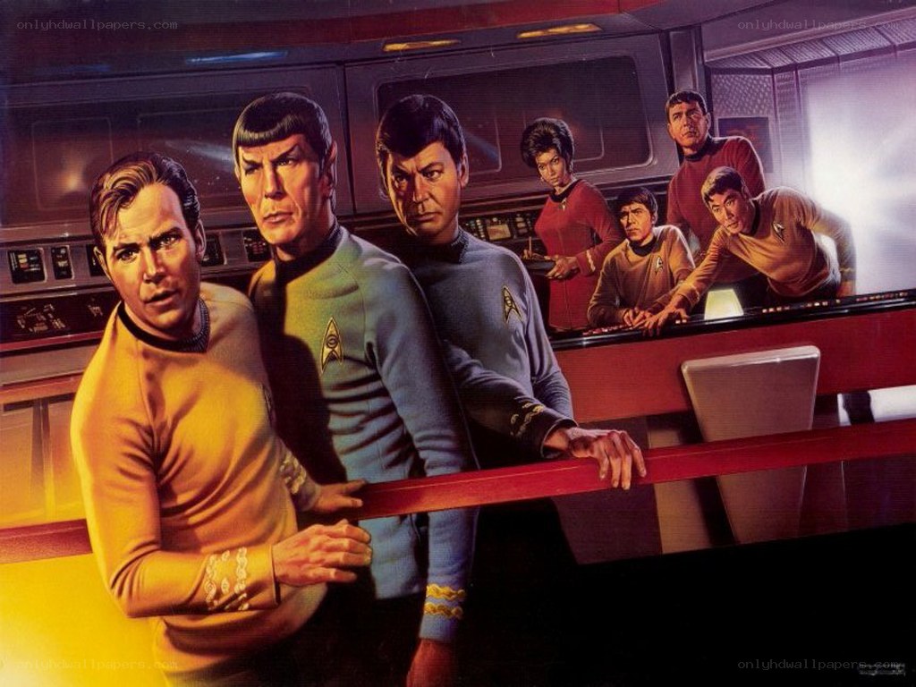 Star Trek crew on the bridge