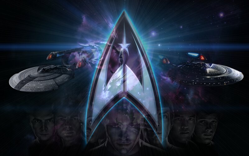 Star Trek fleet in space