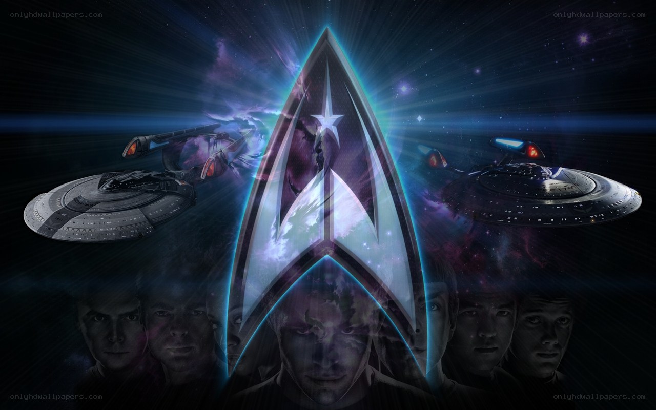 Star Trek fleet in space