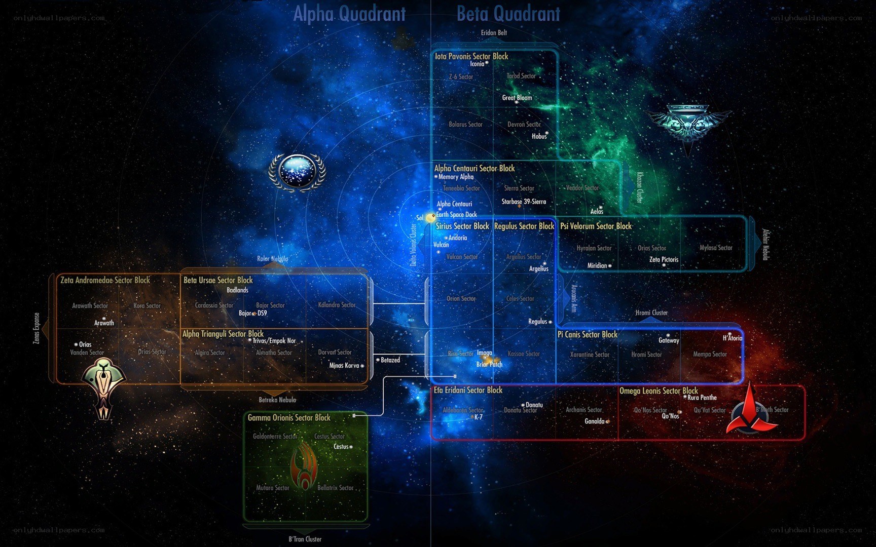 Star Trek galaxy map