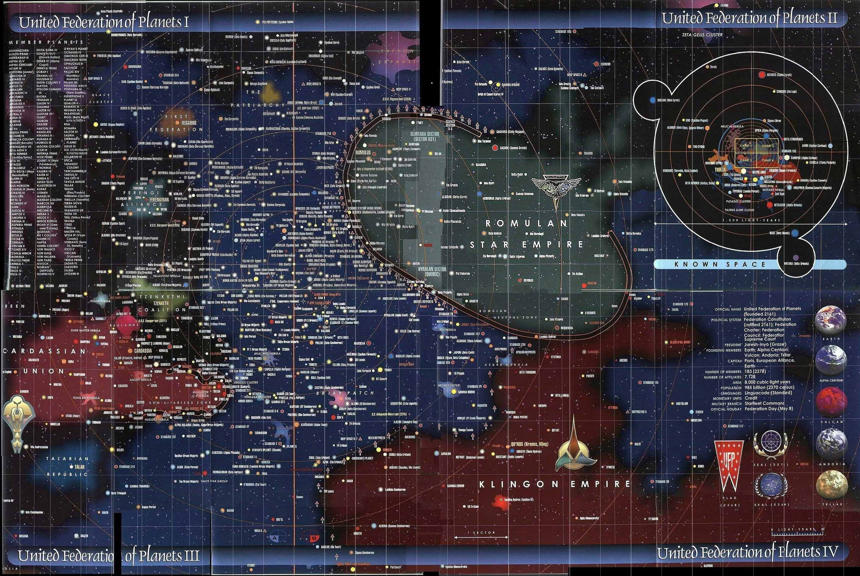 Star Trek galaxy map