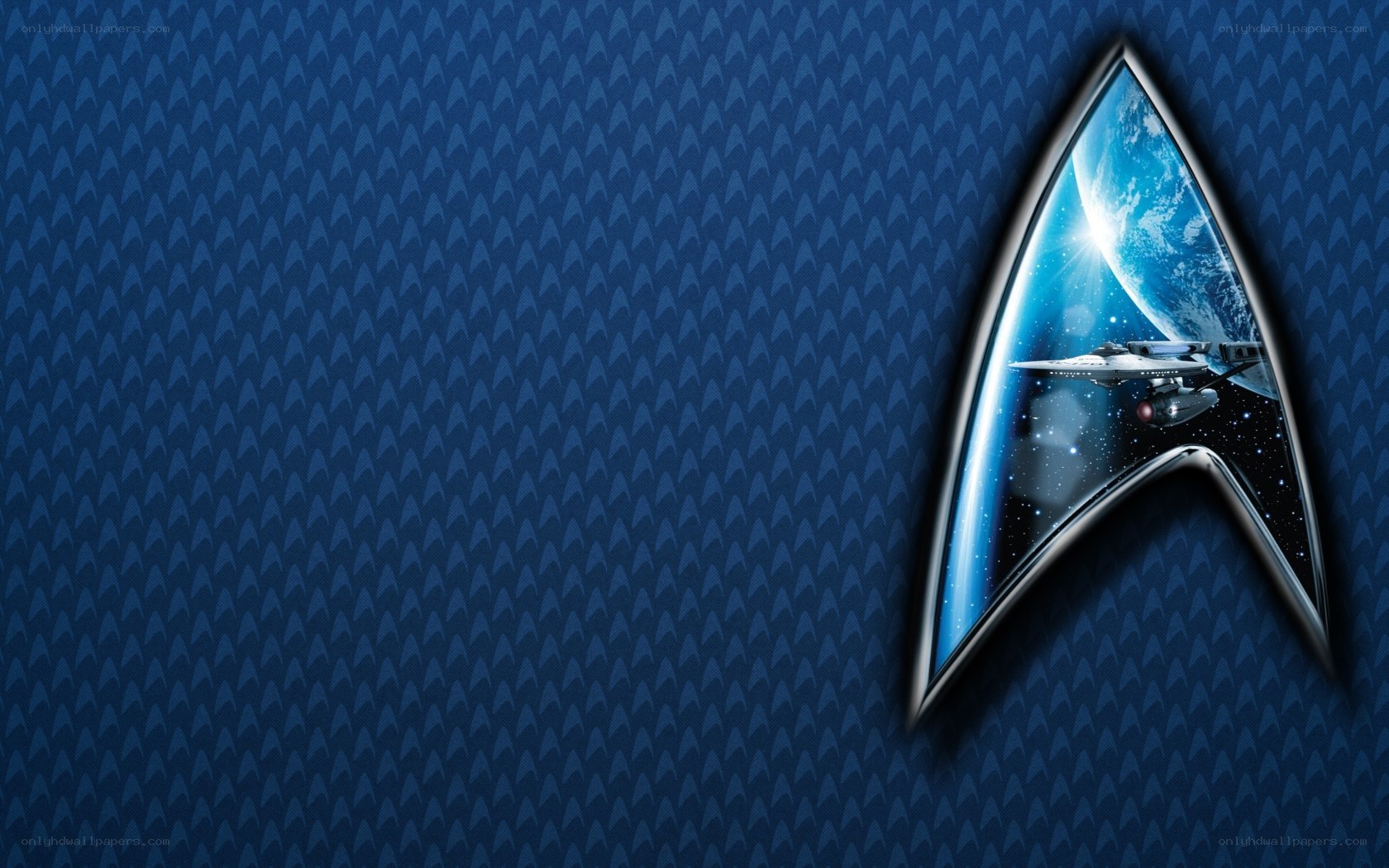 Star Trek insignia with ship