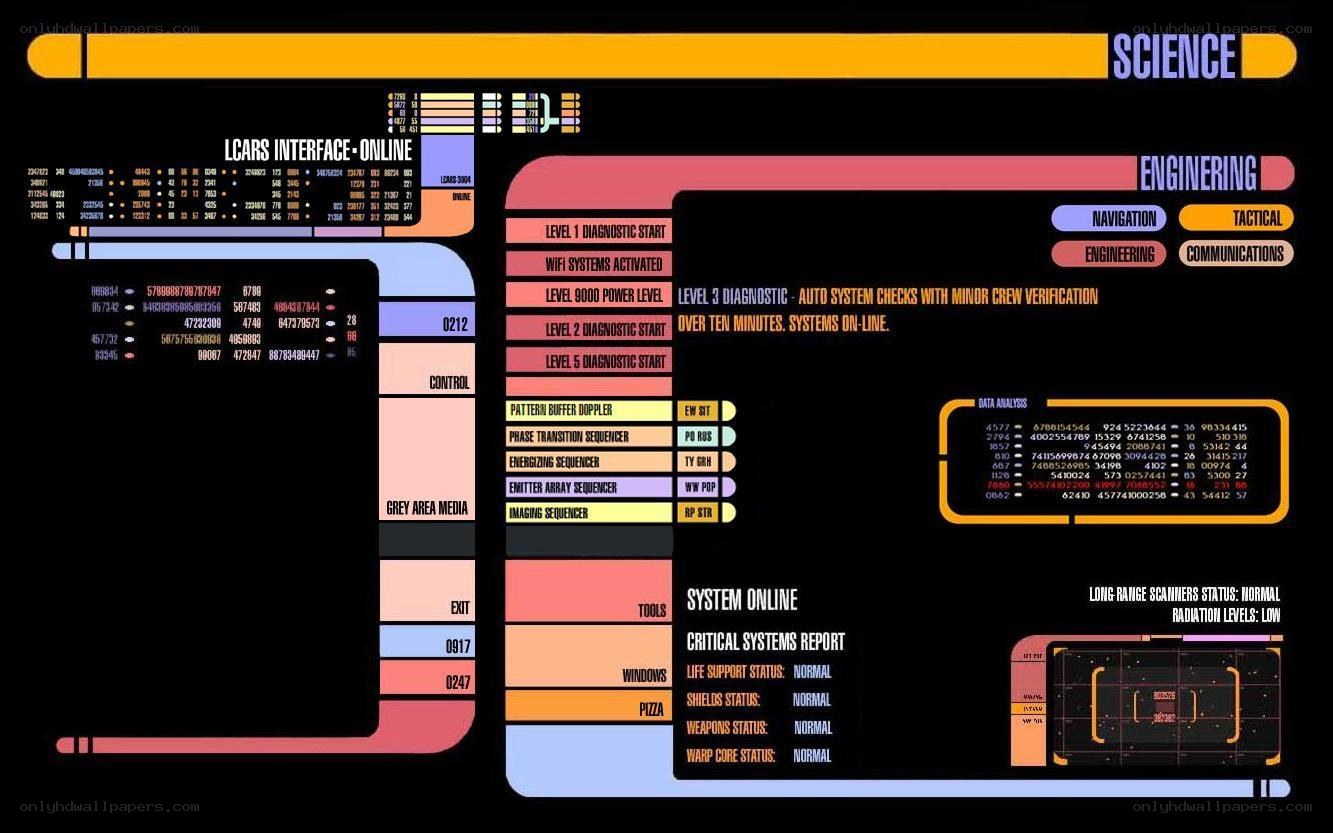 Star Trek LCARS interface