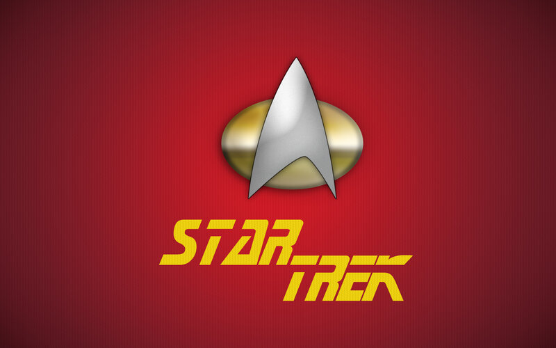 Star Trek logo on red background