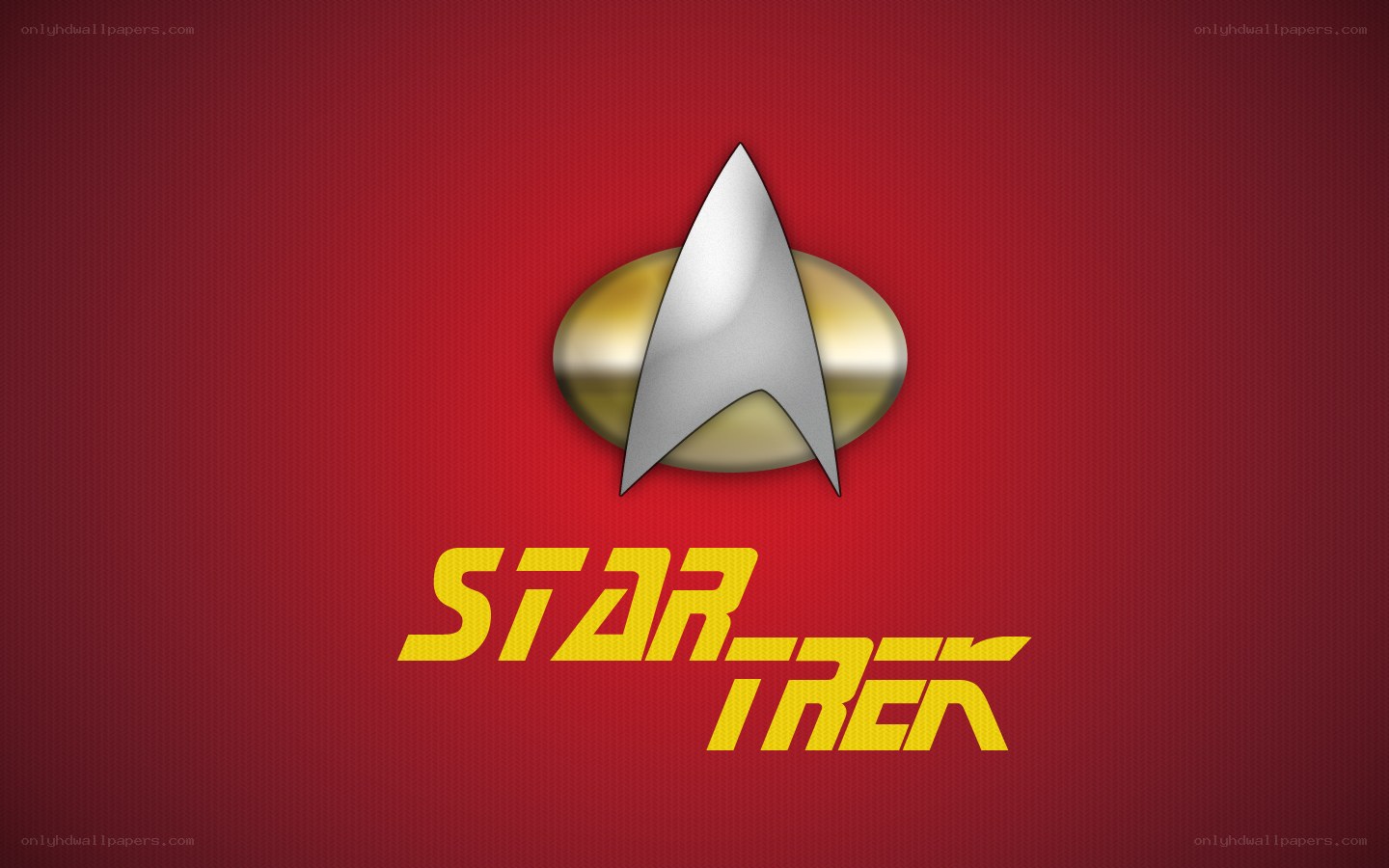 Star Trek logo on red background