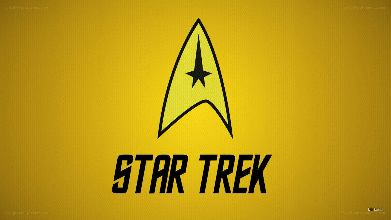 Star Trek logo on yellow