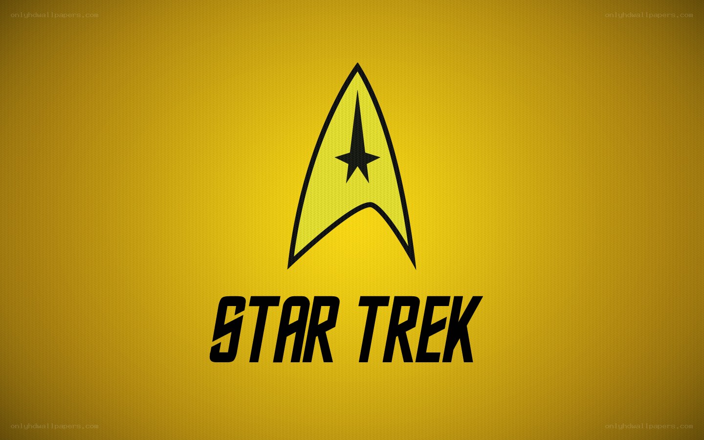 Star Trek logo on yellow