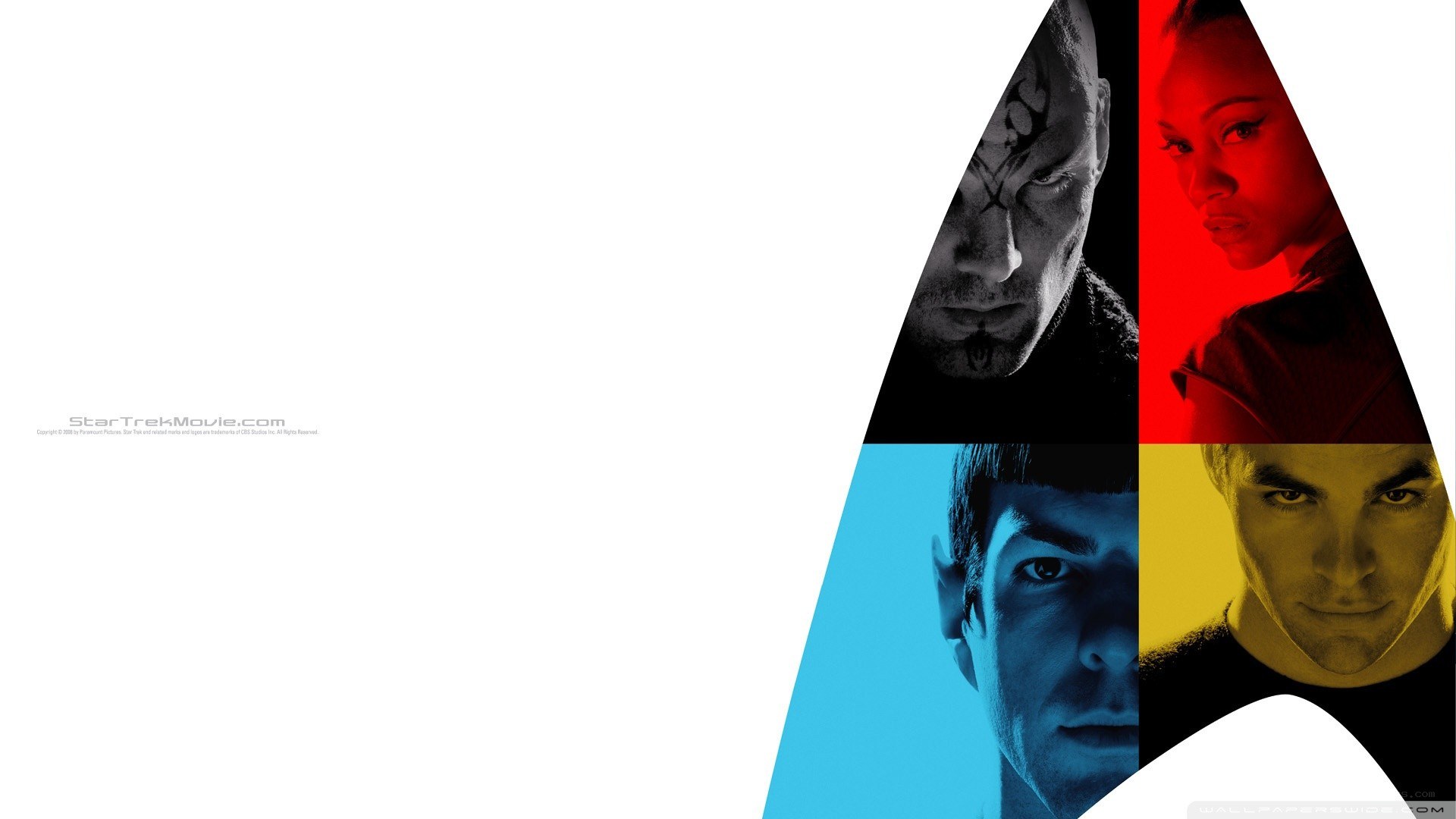 Star Trek movie character collage