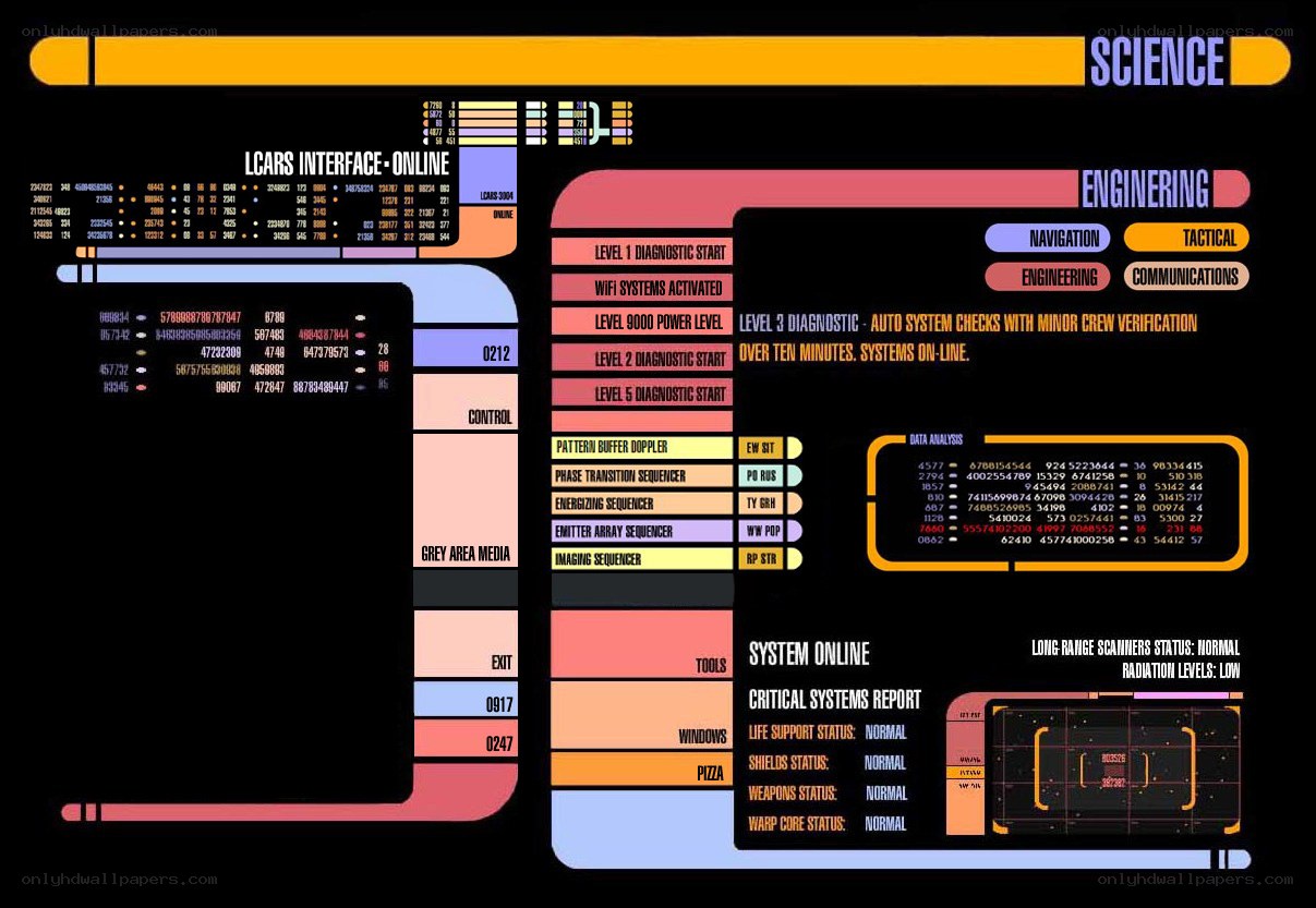 Star Trek science interface