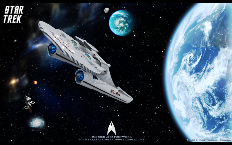 Star Trek ship near Earth