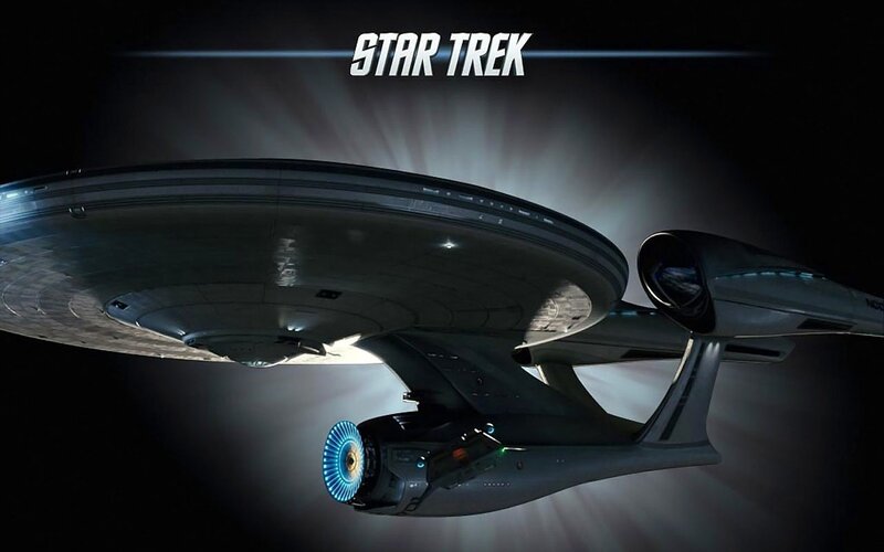Star Trek starship in space