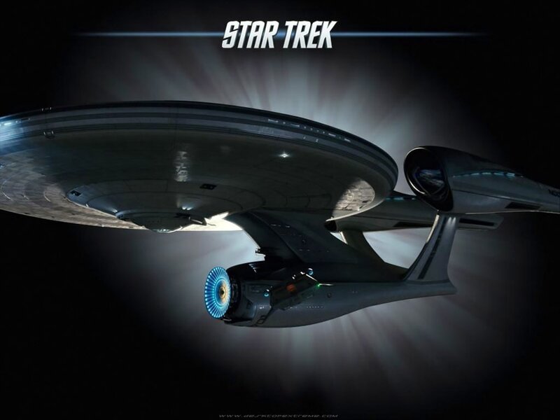 Star Trek starship in space