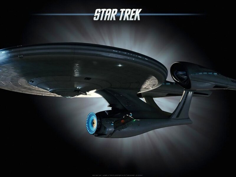 Star Trek starship in space