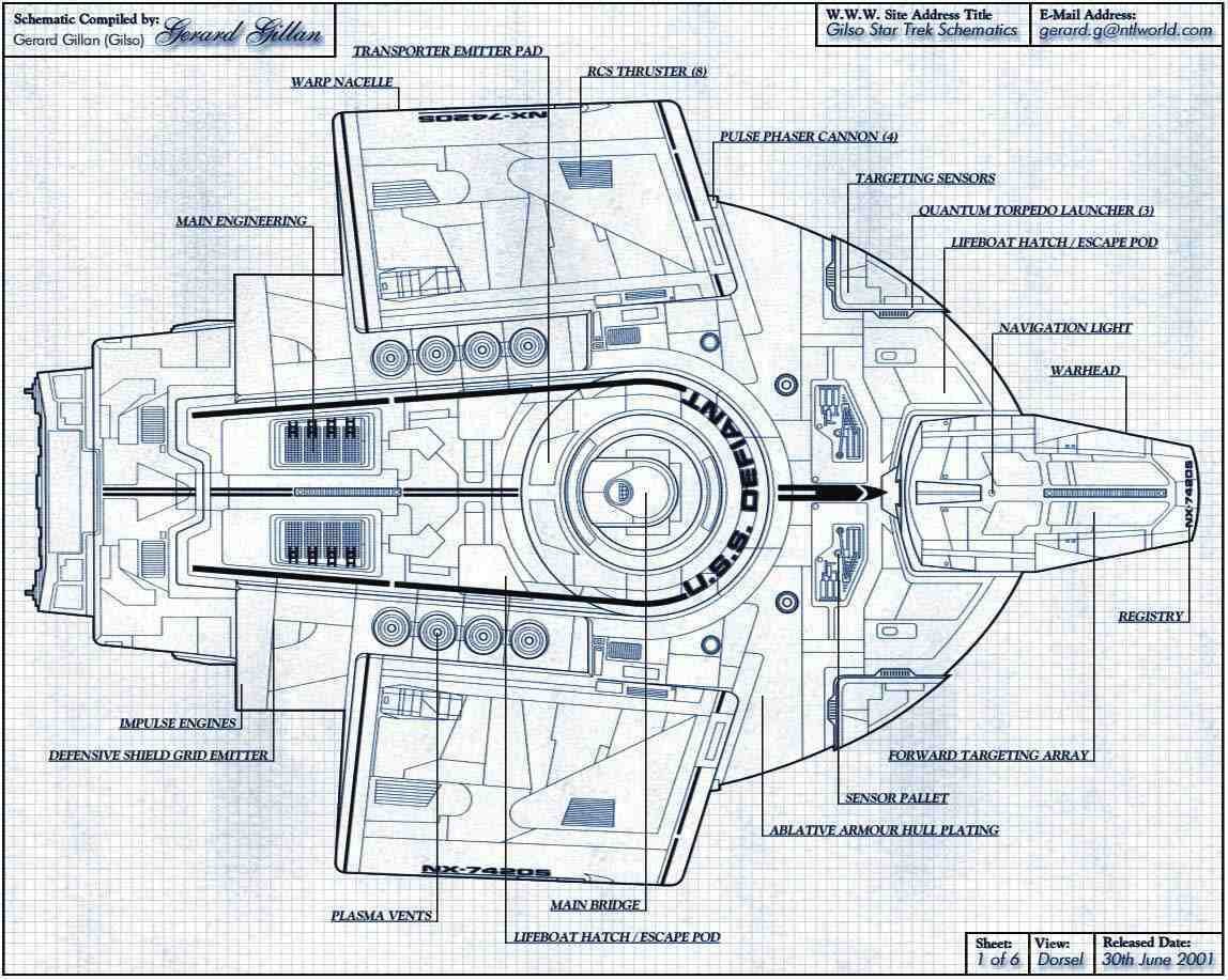 Star Trek starship schematic