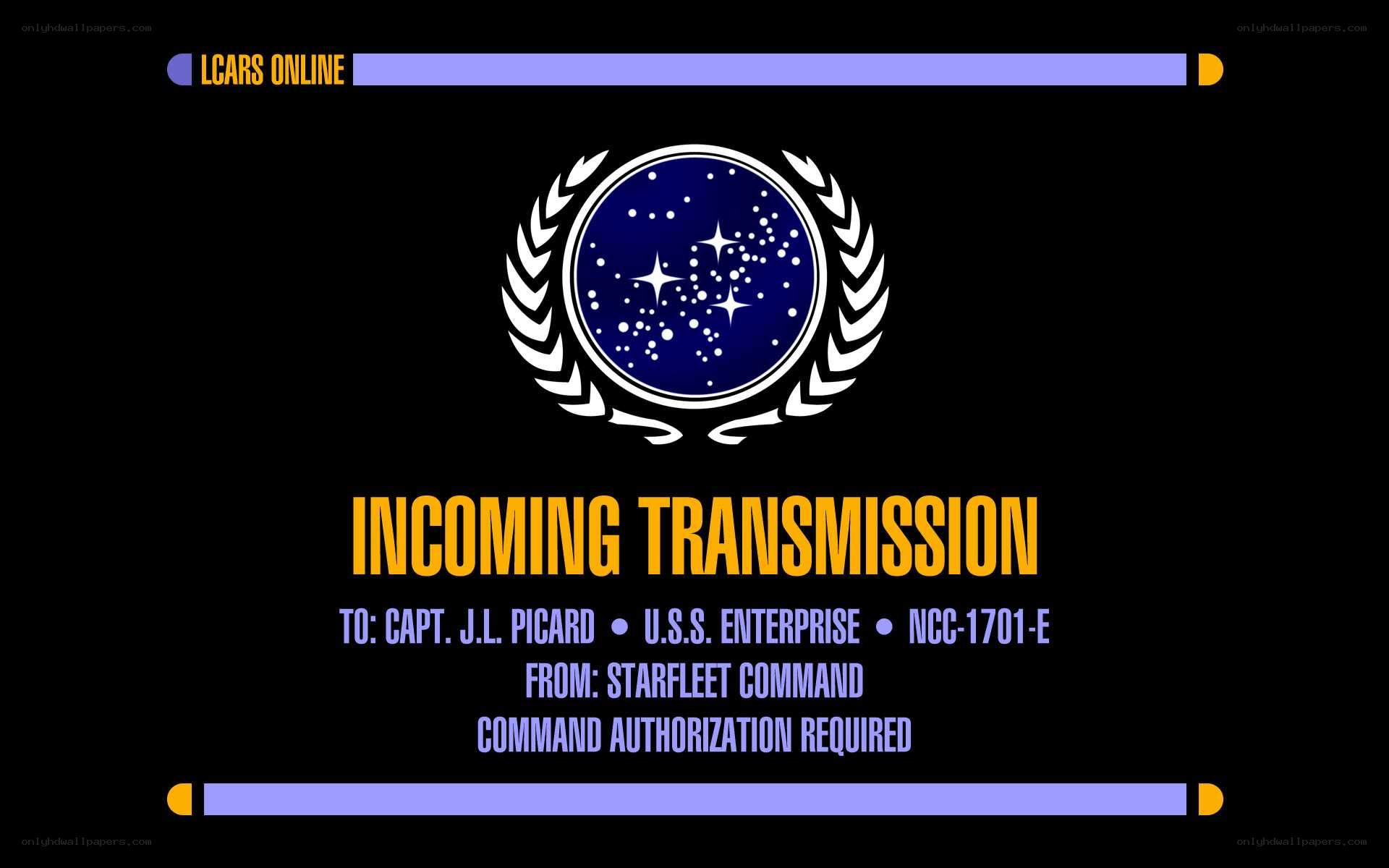 Star Trek transmission screen