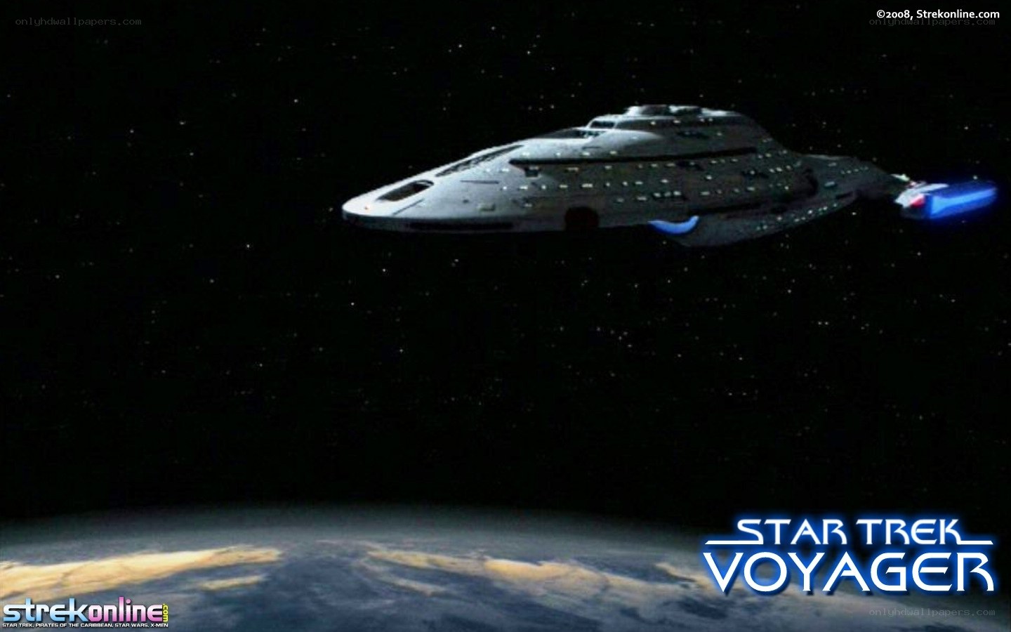 Star Trek Voyager in space