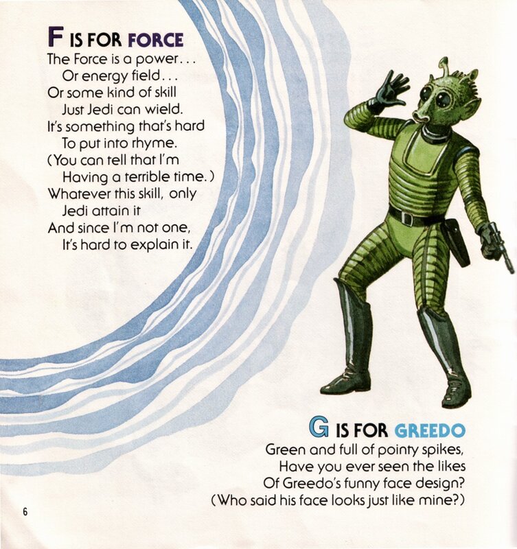 Star Wars alphabet book page